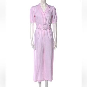 Faithful The Brand Pink Linen Jumpsuit